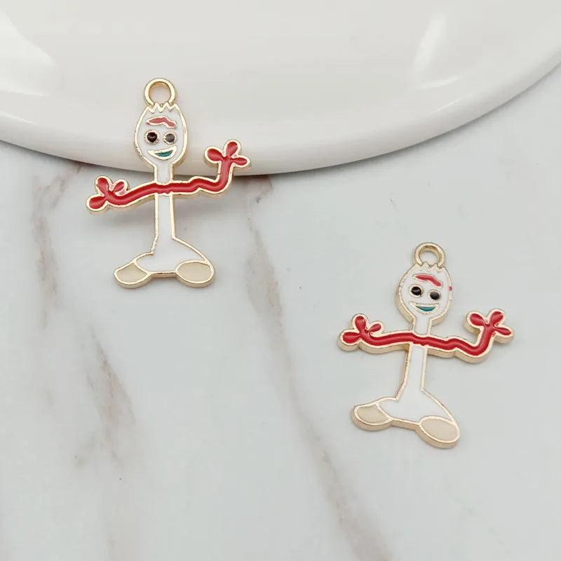 10pcs Cartoon Cut Person Enamel Charms for Jewelry Making Bulk