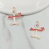 10pcs Cartoon Cut Person Enamel Charms for Jewelry Making Bulk