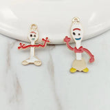 10pcs Cartoon Cut Person Enamel Charms for Jewelry Making Bulk