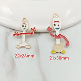 10pcs Cartoon Cut Person Enamel Charms for Jewelry Making Bulk