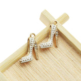 20pcs Mixed Enamel High Heel Shoe Charms Pendants with Rhinestone for Women