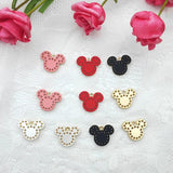 10pcs Cartoon Mouse Head Pendant Earring DIY Jewelry Bracelet Charms