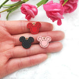10pcs Cartoon Mouse Head Pendant Earring DIY Jewelry Bracelet Charms