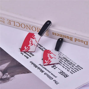 10pcs Halloween Bloody Saw Dagger Charms for DIY Jewelry Making