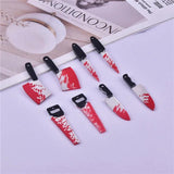 10pcs Halloween Bloody Saw Dagger Charms for DIY Jewelry Making