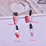 10pcs Halloween Bloody Saw Dagger Charms for DIY Jewelry Making