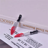 10pcs Halloween Bloody Saw Dagger Charms for DIY Jewelry Making