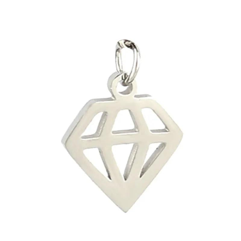 5pcs Stainless Steel Crown Charms for DIY Jewelry Making