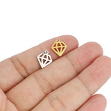 5pcs Stainless Steel Crown Charms for DIY Jewelry Making
