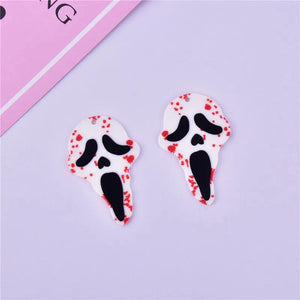 10pcs Halloween Bloody Skull Charms for DIY Jewelry Making