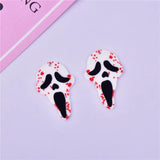 10pcs Halloween Bloody Skull Charms for DIY Jewelry Making