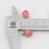 2pcs Pink Peach Charms Resin Pendants Girls DIY Jewelry Accessory