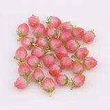 2pcs Pink Peach Charms Resin Pendants Girls DIY Jewelry Accessory