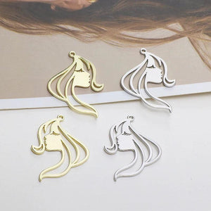 Silver Metal Earring Charms 10pcs
