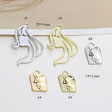 Silver Metal Earring Charms 10pcs