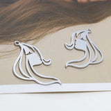 Silver Metal Earring Charms 10pcs