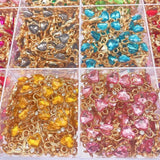 20Pcs Acrylic Heart-shaped Enamel Charm Pendant DIY Jewelry Accessories