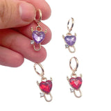 20Pcs Acrylic Heart-shaped Enamel Charm Pendant DIY Jewelry Accessories
