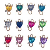 20Pcs Acrylic Heart-shaped Enamel Charm Pendant DIY Jewelry Accessories