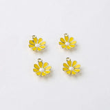 10pcs 3D Flower Enamel Charms for Jewelry Making 12x14mm