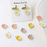 10pcs 3D Flower Enamel Charms for Jewelry Making 12x14mm