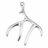 10pcs Christmas Antlers Charm Pendants Jewelry Making