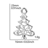10pcs Christmas Tree Rhinestone Dangle Charms for DIY Bracelet Necklace Bag
