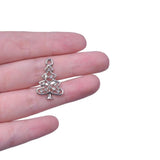 10pcs Christmas Tree Rhinestone Dangle Charms for DIY Bracelet Necklace Bag