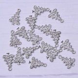 10pcs Christmas Tree Rhinestone Dangle Charms for DIY Bracelet Necklace Bag