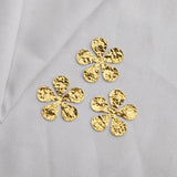 10pcs Raw Brass Flower Charms For DIY Jewelry Making