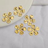10pcs Raw Brass Flower Charms For DIY Jewelry Making