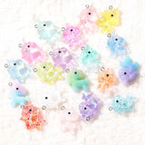 20pcs Glitter Unicorn Charms for DIY Necklace Keychain Making
