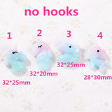 20pcs Glitter Unicorn Charms for DIY Necklace Keychain Making