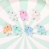 20pcs Glitter Unicorn Charms for DIY Necklace Keychain Making