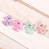 20pcs Glitter Unicorn Charms for DIY Necklace Keychain Making