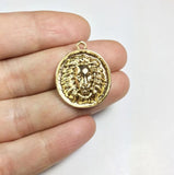 10pcs 22mm Lion Head Charms Pendant Jewelry DIY 2 Colors