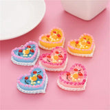 10pcs Love Heart Cake Fruit Necklace Charms Food & Beverages Jewelry Charms