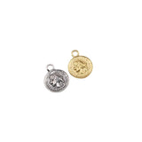 5pcs 10mm Stainless Steel Mini Coin Charms Pendant DIY Unfading 2colors