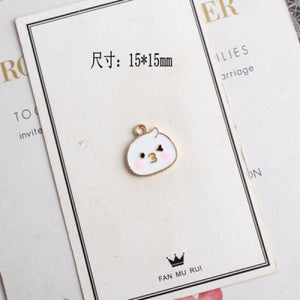 20Pcs Pouting Chick Head Animal Charms for Jewelry Making