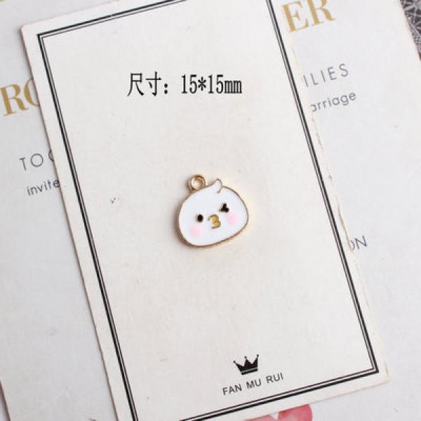 20Pcs Pouting Chick Head Animal Charms for Jewelry Making