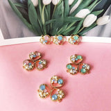 10pcs Crystal Heart Charms Pendant DIY Jewelry Making