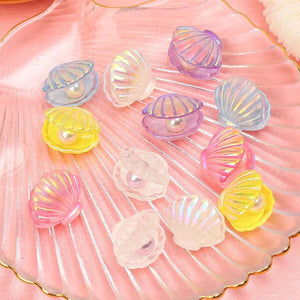10pcs Plastic Clam Shell Pearl Charms DIY Jewelry Making
