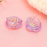 10pcs Plastic Clam Shell Pearl Charms DIY Jewelry Making