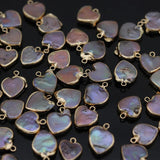 3pcs Heart Shape Freshwater Pearl Charms Pendants Jewelry Making DIY