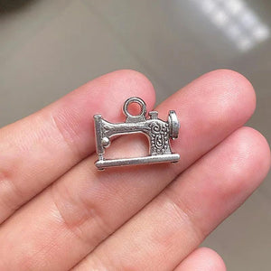 30pcs Sewing Machine Charms Pendants Tibetan Silver For DIY Jewelry Crafts