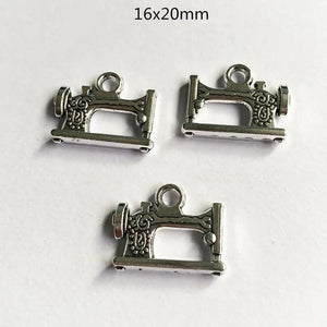 30pcs Sewing Machine Charms Pendants Tibetan Silver For DIY Jewelry Crafts