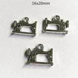 30pcs Sewing Machine Charms Pendants Tibetan Silver For DIY Jewelry Crafts