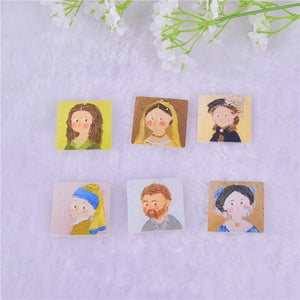12/10pcs Abstract Painting Dangle Earring Charms DIY Jewelry Making