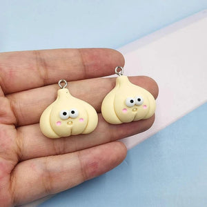 10Pcs Vegetable Garlic Charms DIY Jewelry Making Findings C1042