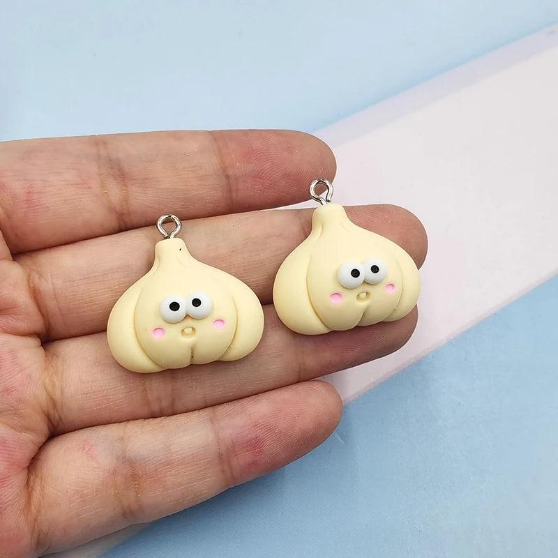 10Pcs Vegetable Garlic Charms DIY Jewelry Making Findings C1042